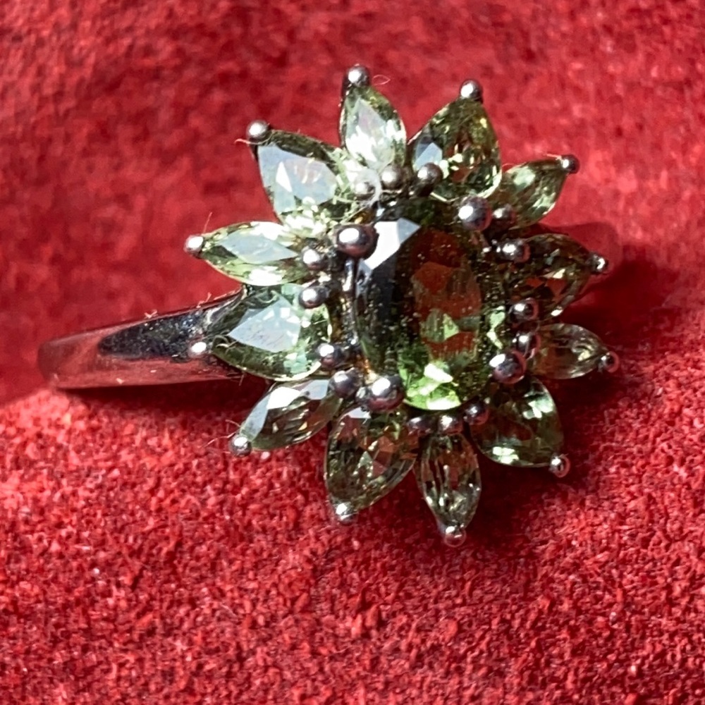 Sunflower Sterling Silver 925 Ring Costume Jewelry